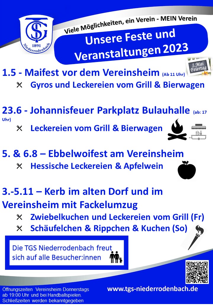 Aushang Veranstaltungen TGS 2023